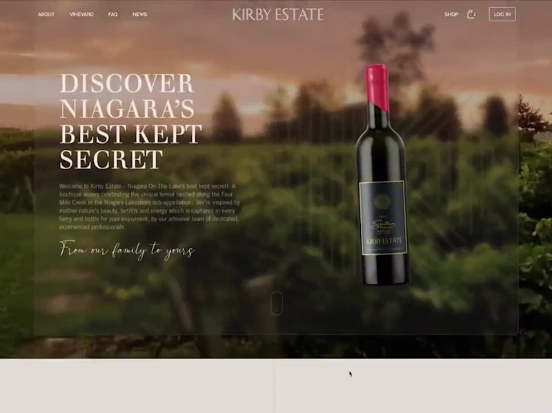 Cover image for Kirby Wines Website Development