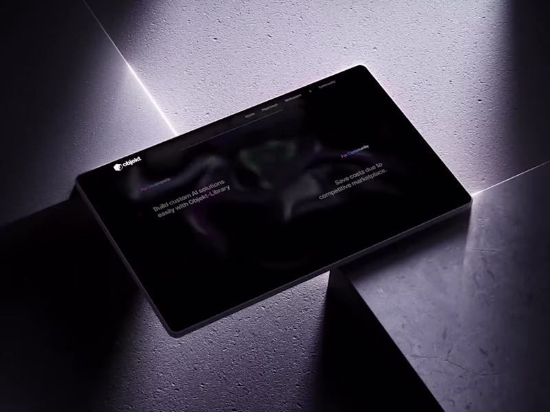 Cover image for Objekt landing page animation