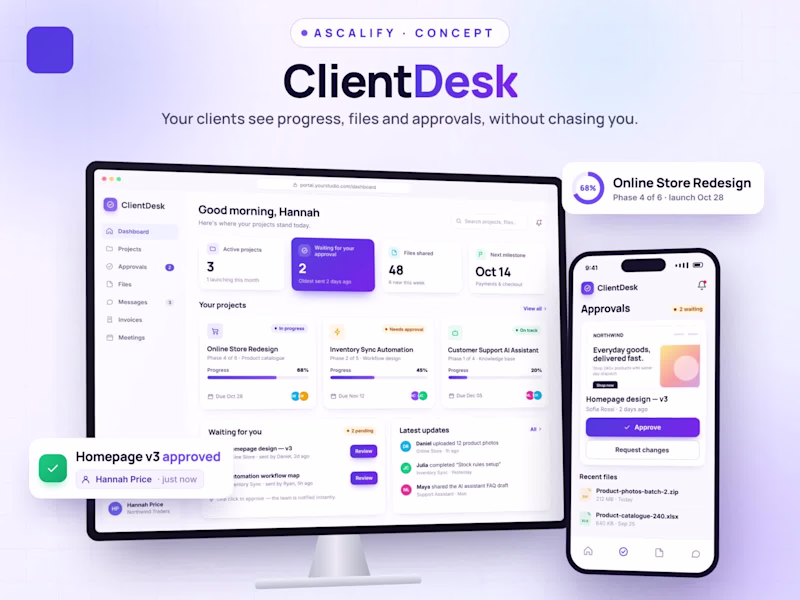 Cover image for A concept client portal for