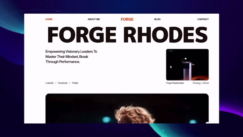 Cover image for Download Forge Rhodes: Free Template for Speakers & Coaches