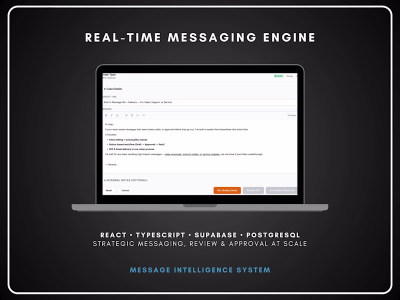 Cover image for Real-Time Messaging Engine Development