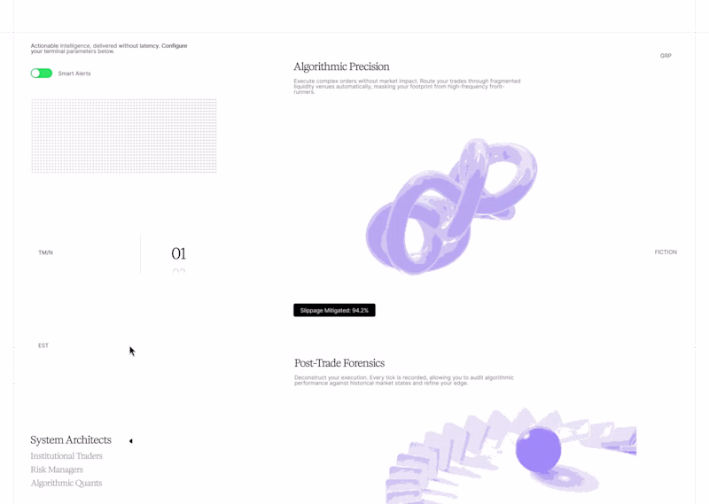 Cover image for Fintech dither website wip.