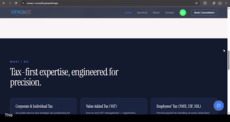 Cover image for Oneacc Consulting — Giving a
