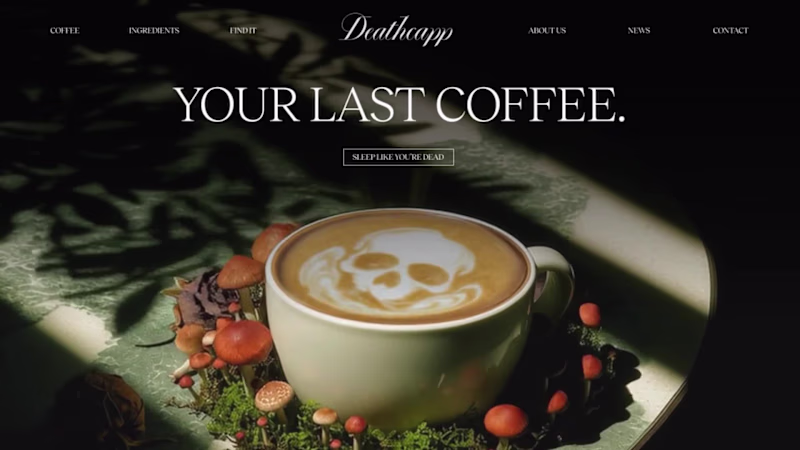 Cover image for Deathcapp – The coffee for sleep ☕️🍄💀 Been building this s...