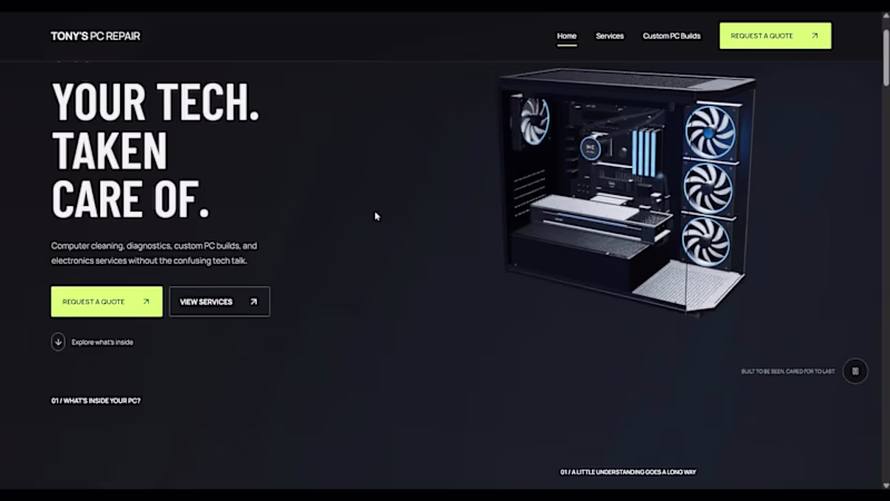 Cover image for A look at a website