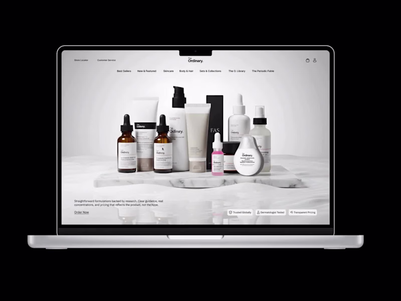 Cover image for Redesigned The Ordinary website as a personal exploration of...