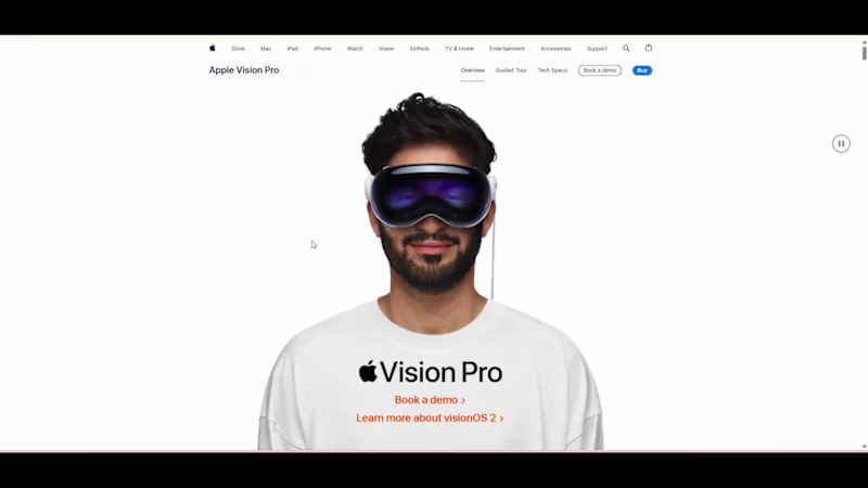 Cover image for Apple Vision Pro Website Remake (Desktop Only)