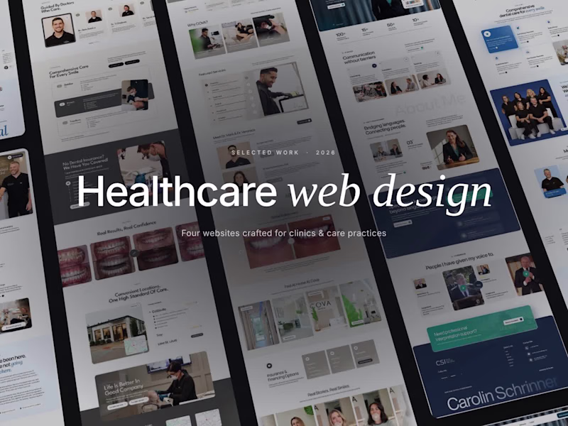 Cover image for Healthcare Web Designs