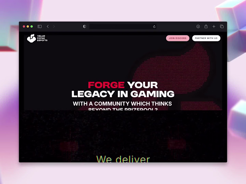 Cover image for Valueforge Esports Framer Website