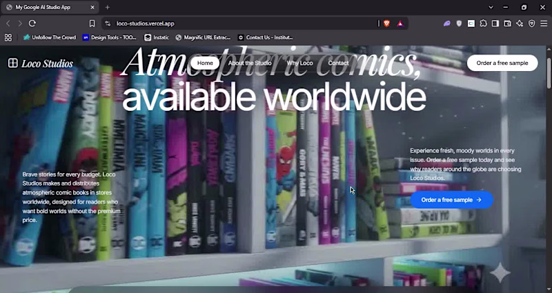 Cover image for I built loco-studios landing page