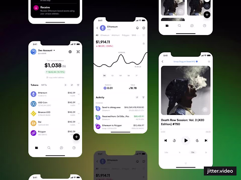 Cover image for A precision-led Web3 wallet interface, engineered to simplif...