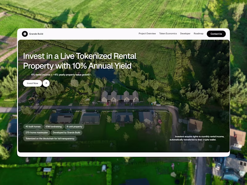 Cover image for Design a Dynamic Landing Page for Tokenized Real Estate Plat...