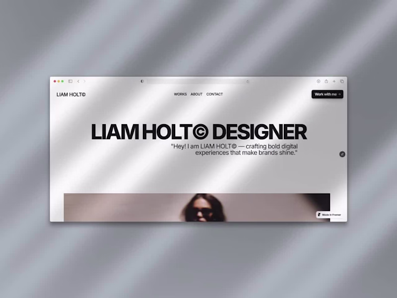 Cover image for LIAM HOLT© DESIGNER - Website Design & Development in Framer