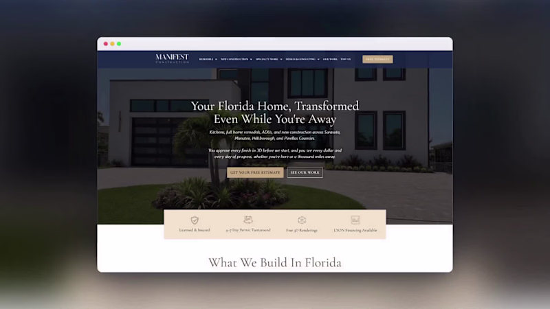 Cover image for Manifest Construction works with a