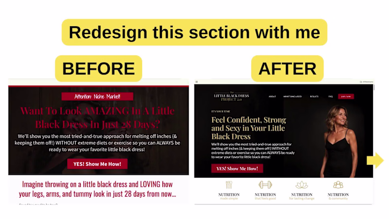Cover image for From Dated to Modern: A Little Black Dress Sales Page Redesi...