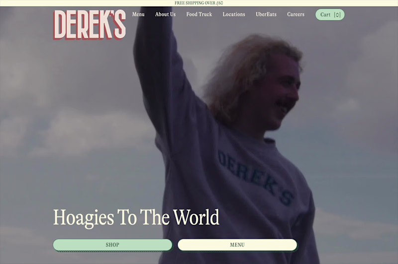 Cover image for Derek's Sandwich Shop Website Design