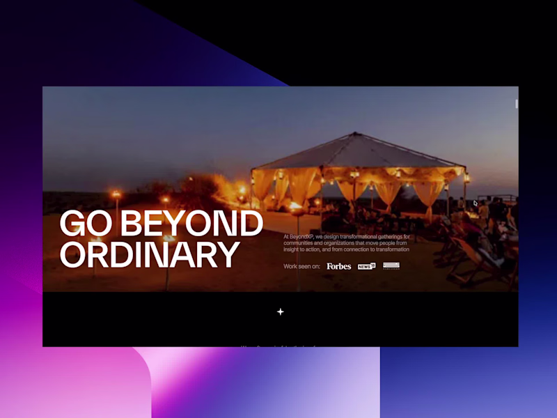 Cover image for Website for a wellness event production company creating tra...