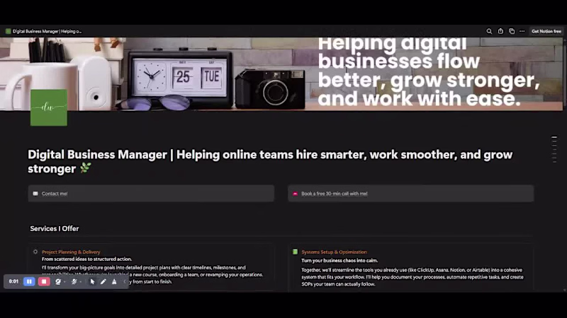 Cover image for Notion Portfolio Page