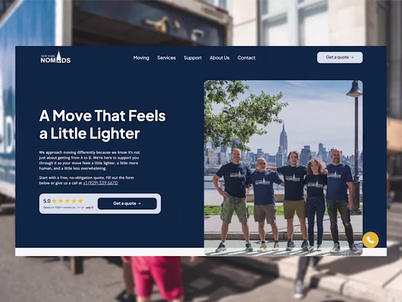 Cover image for Nomads Moving | Personalized Moving Services in NYC