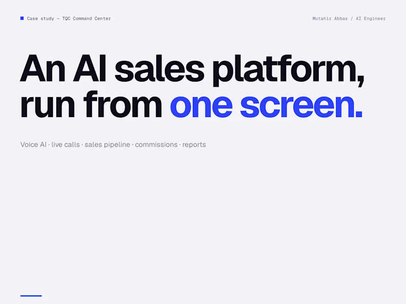 Cover image for AI Voice Agents + AI CRM Sales Platform