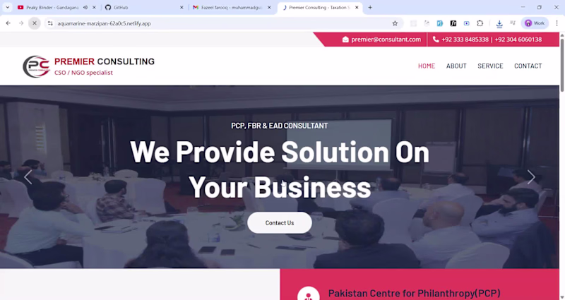 Cover image for Premier Consulting — Corporate Website