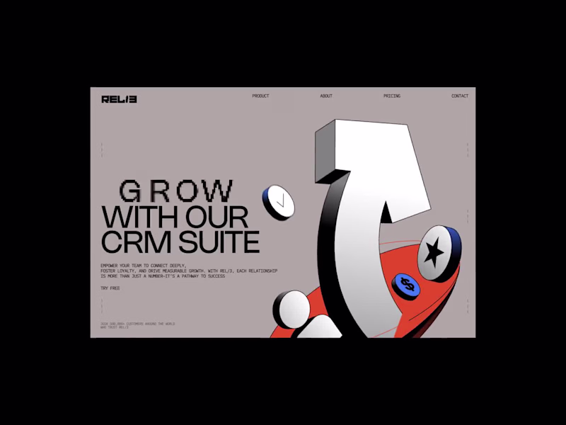 Cover image for Website Design with Illustrations for the CRM Platform