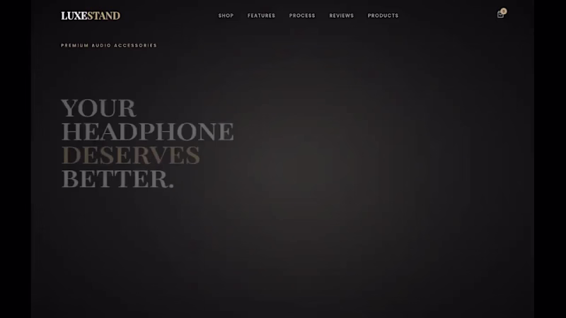 Cover image for Luxury Headphone Stand Landing Page Design