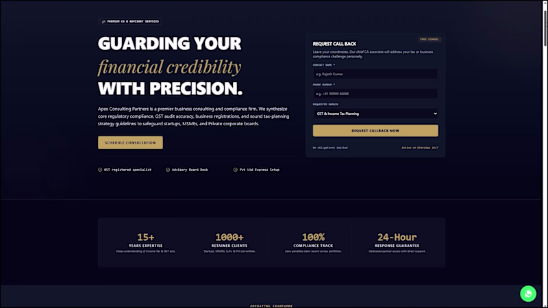 Cover image for CA Firm Website Concept
Sharing a