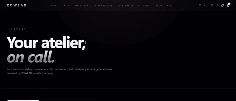 Cover image for KOWEAR AI-Powered Fashion E-Commerce Website
KOWEAR