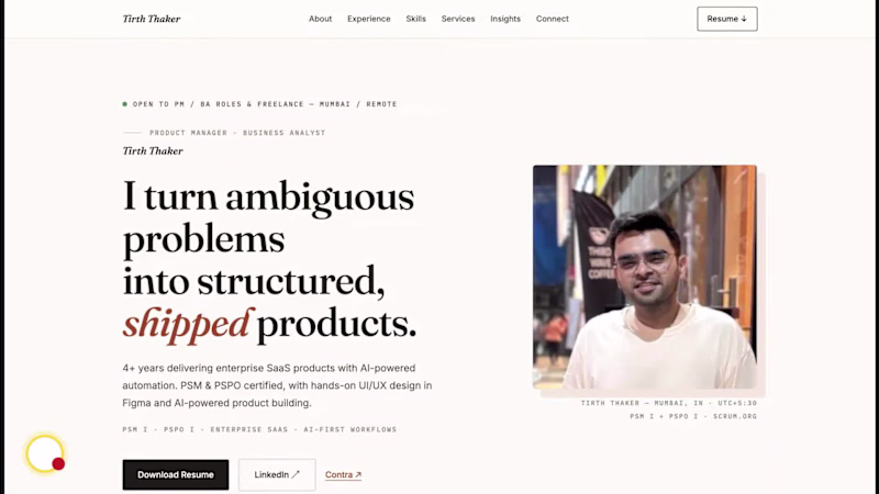 Cover image for A modern, responsive portfolio website