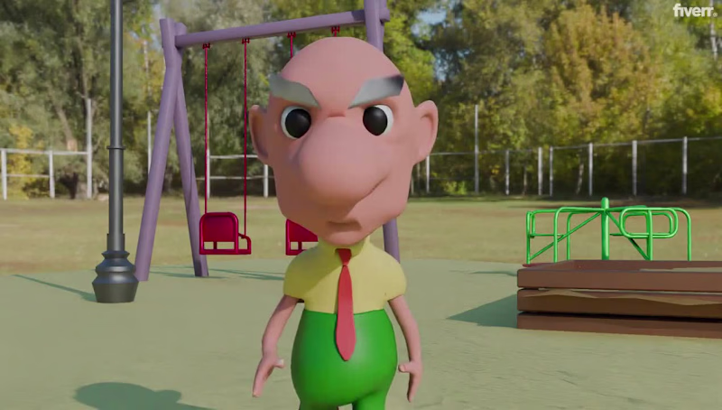 Cover image for Cartoon story animation featuring character rigging, express...