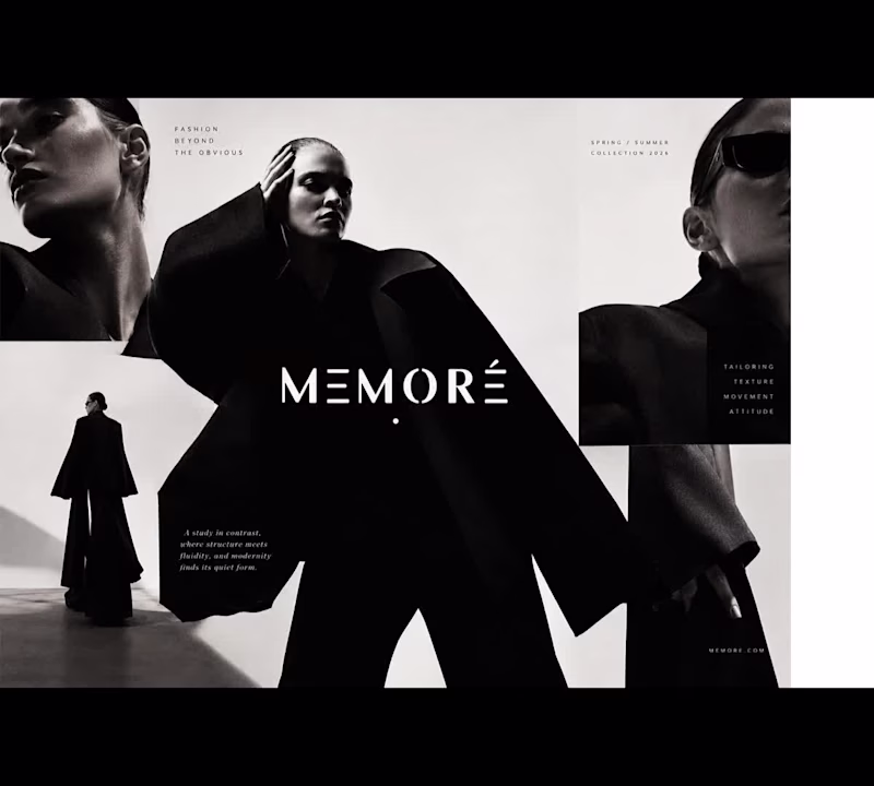 Cover image for Memoré Fashion Brand Identity
Memoré is