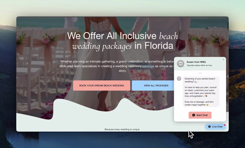 Cover image for Squarespace Website Redesign for Weddings by the Gulf