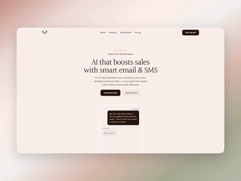 Cover image for Evolvoom — Landing Page for