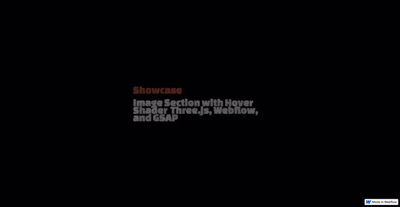 Cover image for Shaders Hover | Webflow, Three.js & GSAP Interactive Page