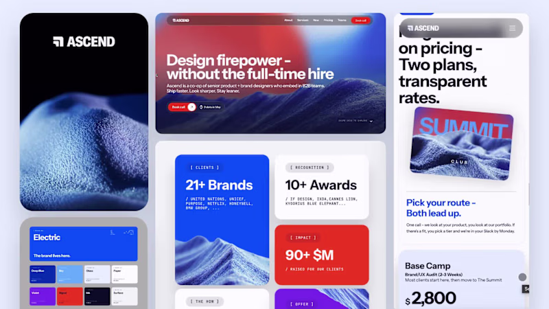 Cover image for Branding, website and UX for