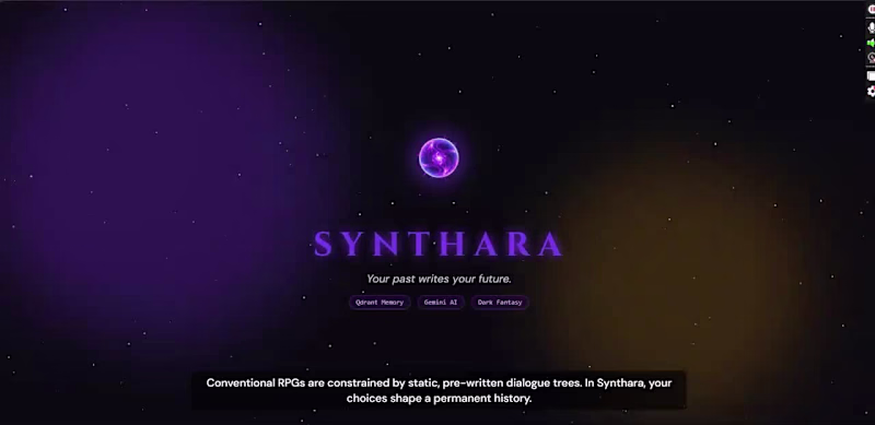 Cover image for Synthara is a memory-driven dark