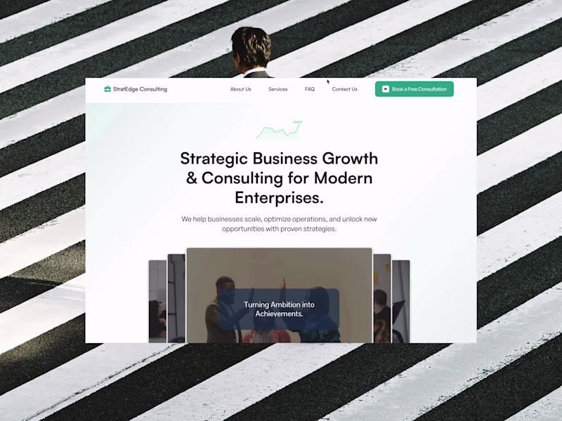 Cover image for StratEdge Consulting Landing Page Design