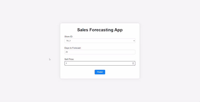 Cover image for Sales Forecasting Web App Development
