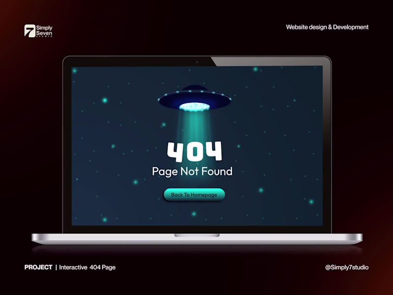 Cover image for Interactive UFO 404 page Experience using Rive
