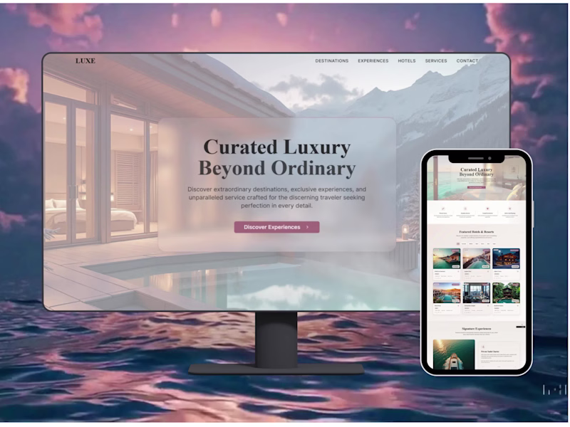Cover image for Landing Page Design for Luxury Travel Website
