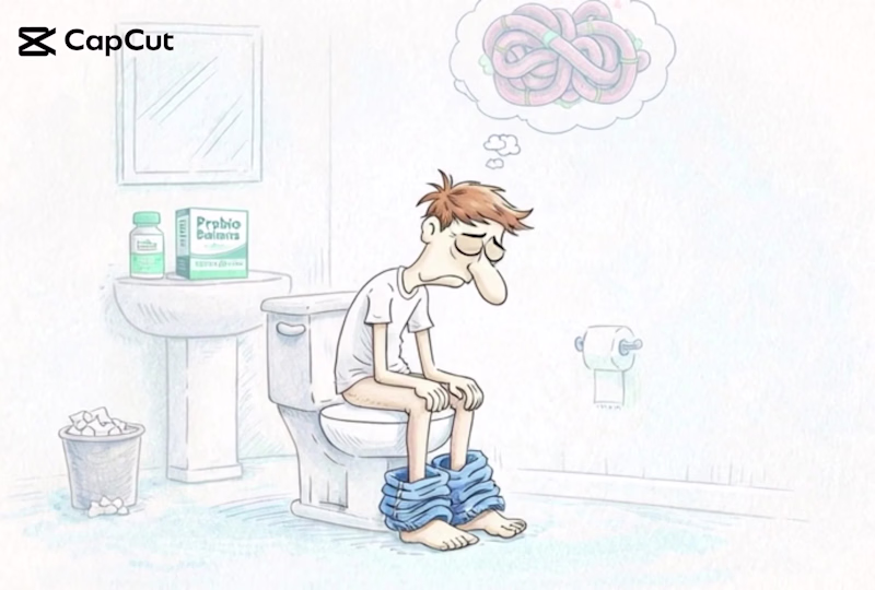 Cover image for A hand-drawn probiotic spec ad