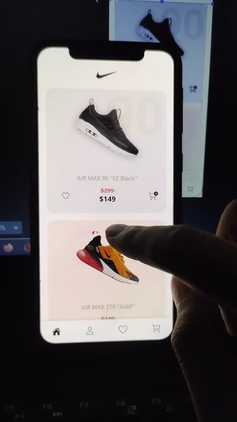 Cover image for NIke mobile app prototype