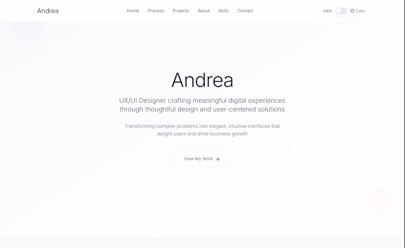 Cover image for Andrea Portfolio is a modern