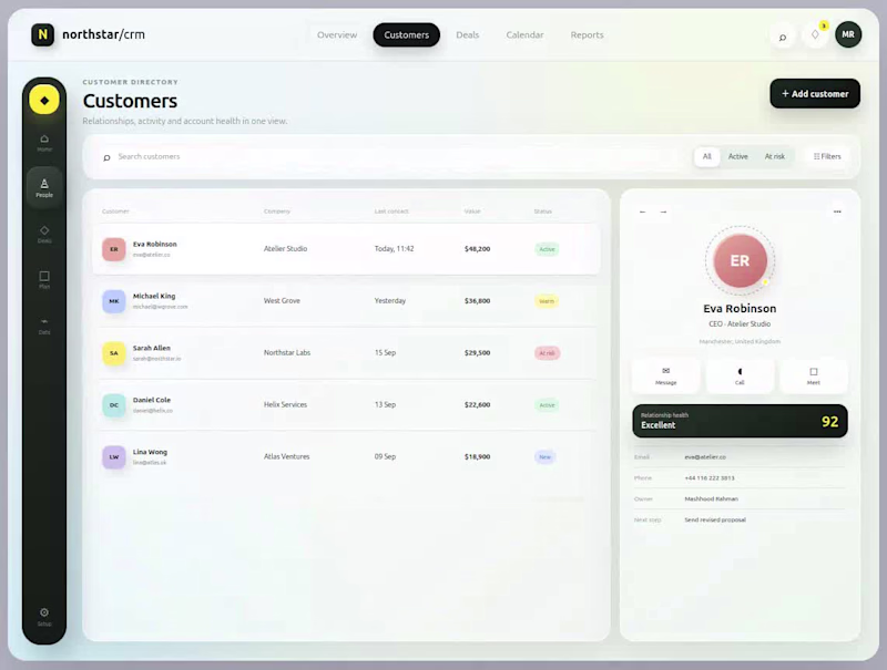 Cover image for Northstar CRM: Full-Stack Customer Relationship