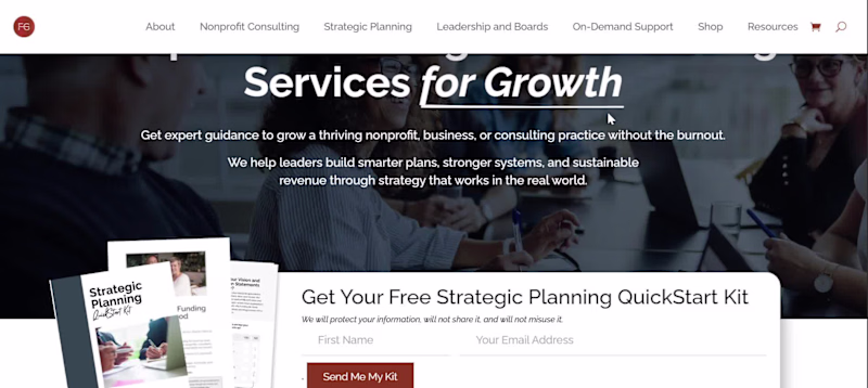 Cover image for Redesigned a non-profit coaching and consulting website buil...
