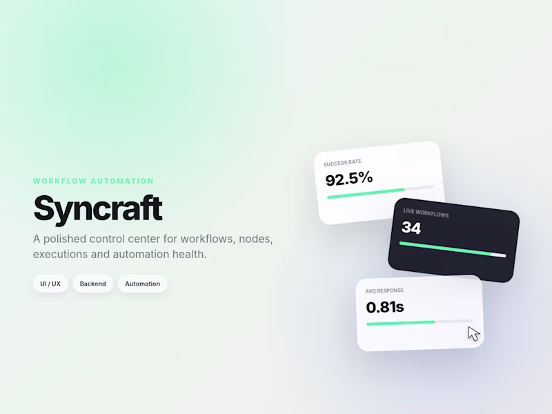 Cover image for Syncraft — Workflow Automation Platform
