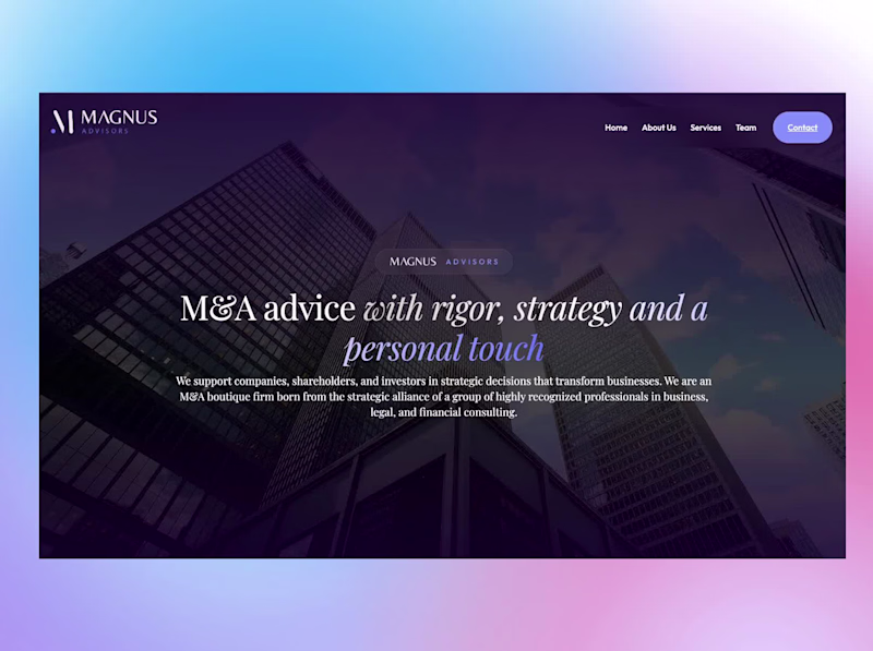 Cover image for B2B Advisory Website Development for Magnus Advisors