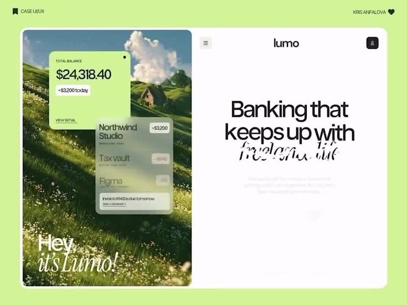 Cover image for Landing page design for Lumo