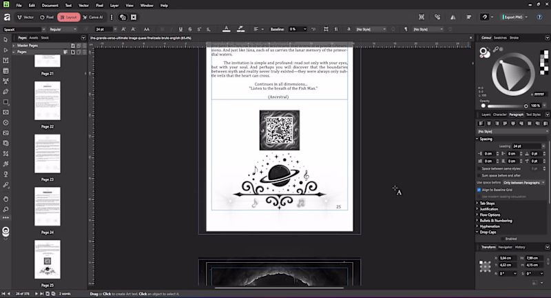 Cover image for Transmedia Saga: Immersive Book Layout